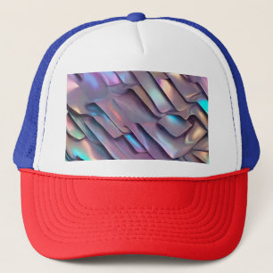 Futuristic iridescent/abstract holographic  trucker hat