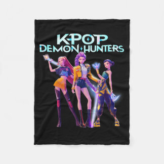 Futuristic K-Pop Style Cyberpunk Girl Group    Fleece Blanket