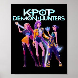 Futuristic K-Pop Style Cyberpunk Girl Group Poster
