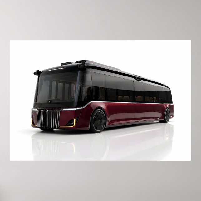 Futuristic Luxury Autonomous Shuttle EV Concept  Poster (Front)