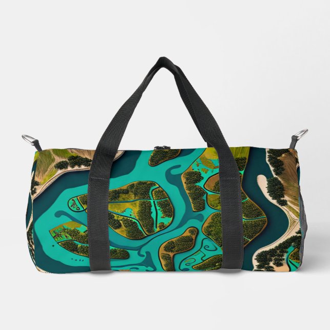 Futuristic Marshlands Duffle Bag (Front)