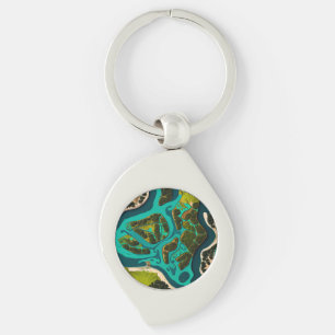 Futuristic Marshlands Key Ring
