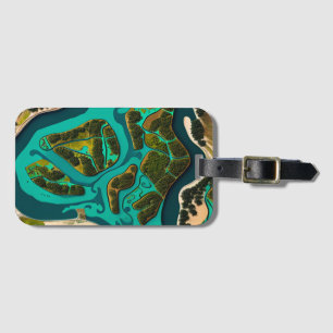 Futuristic Marshlands Luggage Tag