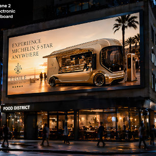 Futuristic Michelin Food Truck – Luxury Mobile  Poster