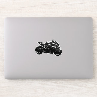 Futuristic Motorcycle Black White Vector 