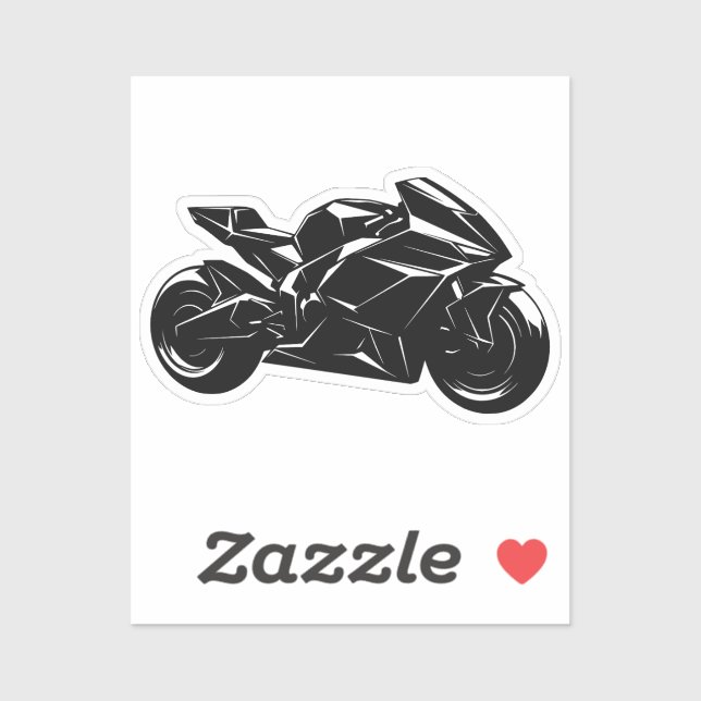 Futuristic Motorcycle Black White Vector  (Sheet)