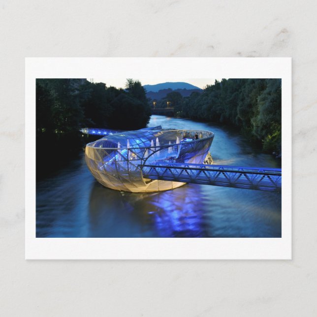 Futuristic Murinsel (Mur Island), Graz, Austria Postcard (Front)