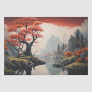 Futuristic Nature Surreal Art Decoupage print Tissue Paper