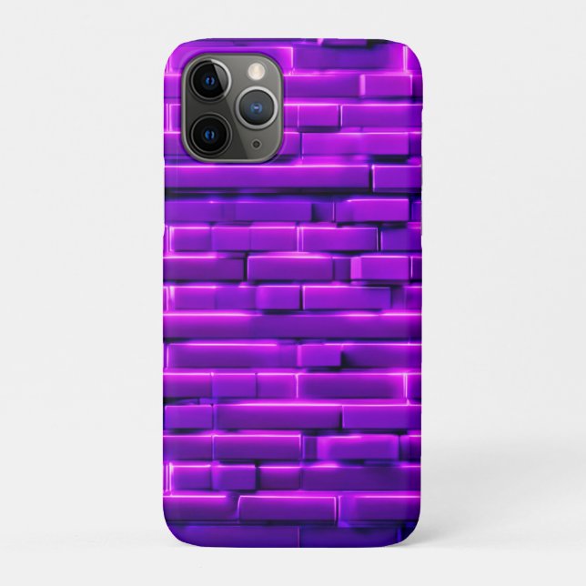 Futuristic Neon Brick Wall Design Case-Mate iPhone Case (Back)