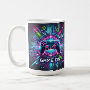 "Futuristic Neon Cyberpunk Gaming Artwork Coffee Mug