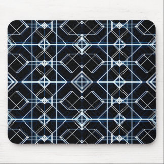 Futuristic Neon Grid Pattern Mouse Mat