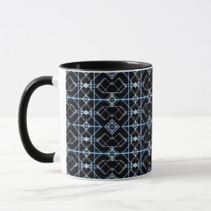 Futuristic Neon Grid Pattern Mug