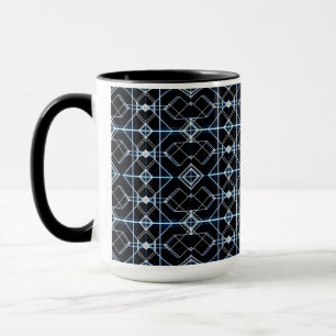Futuristic Neon Grid Pattern Mug