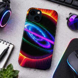 Futuristic Neon Nebula  iPhone 13 Case