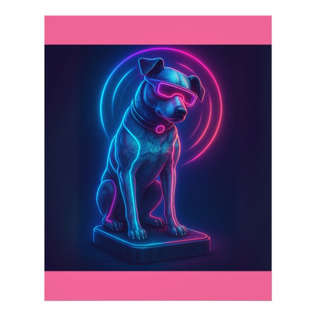 Futuristic Nipper RCA Victor Dog Photo Print (Front)