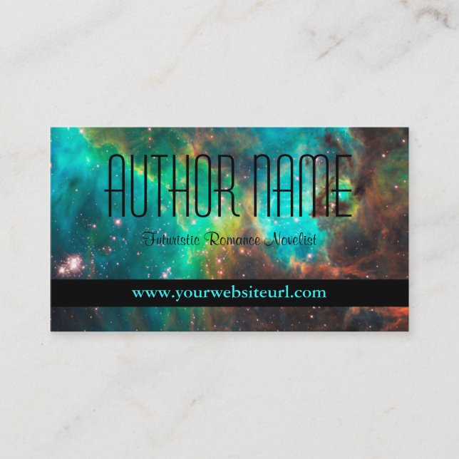 Futuristic or Sci Fi Author Business Card (Front)