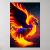 Futuristic Phoenix Rising Digital Art
