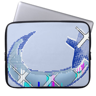 Futuristic Pixel Pattern Abstract Laptop Case