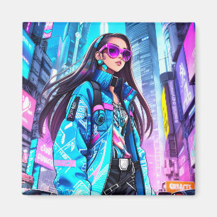 Futuristic Pop Star 0002 Magnet