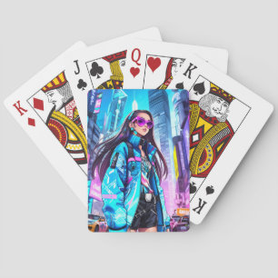 Futuristic Pop Star 0002 Playing Cards