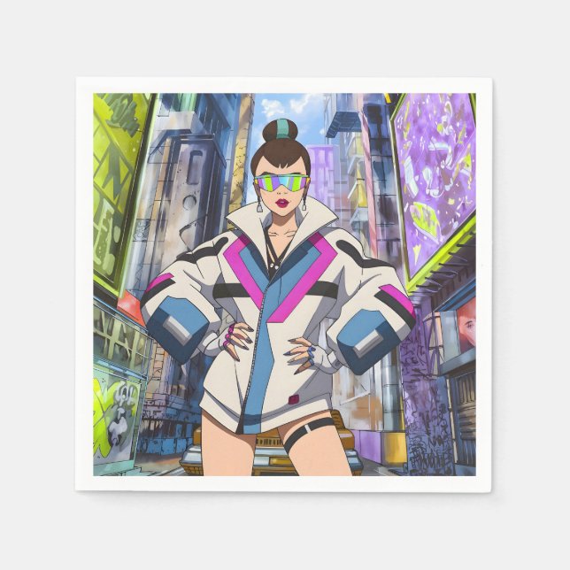 Futuristic Pop Star 0003 Napkin (Front)
