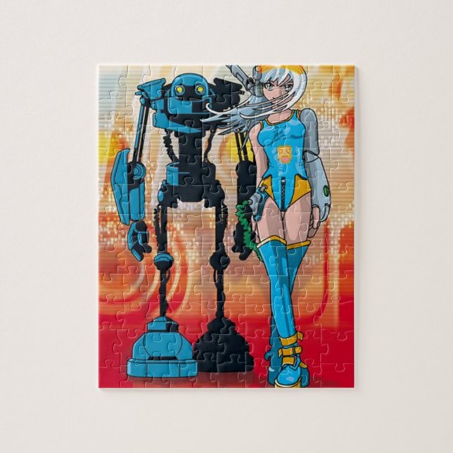 Futuristic Puzzle with Gift Box (Vertical)