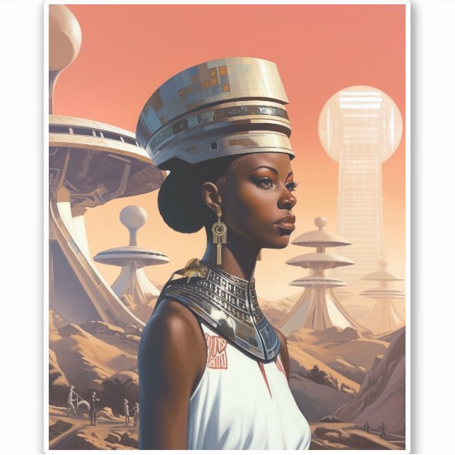 Futuristic Queen Afrofuturistic Science Fiction (Front)