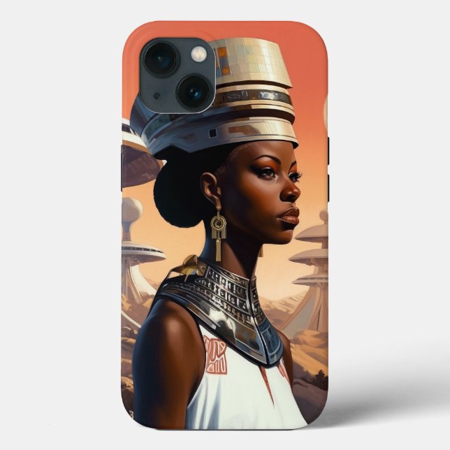 Futuristic Queen Afrofuturistic Science Fiction Case-Mate iPhone Case (Back)