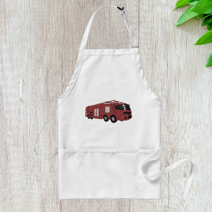 Futuristic Red Sci-Fi Command Vehicle Standard Apron