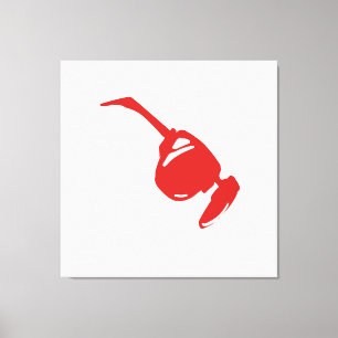 Futuristic Red Tech Desi.Bold and minimal digital Canvas Print