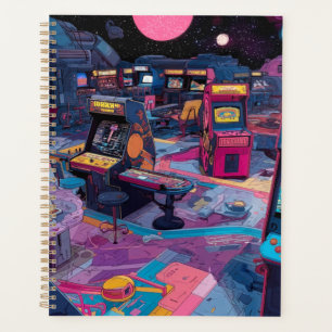 Futuristic Retro Arcade in Outer Space Planner