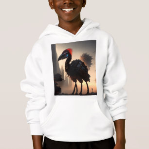 Futuristic Robot Australian Emu, Kids Hoodie
