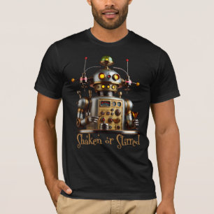 Futuristic Robot Bartender "Shaken or Stirred" T-Shirt