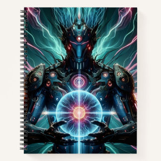 Futuristic Robot Cosmic Core Cyberpunk Notebook