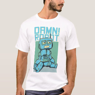 Futuristic Robot Illustration - Cybernetic Tech Ar T-Shirt