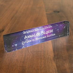 Futuristic Romance Author Nameplate