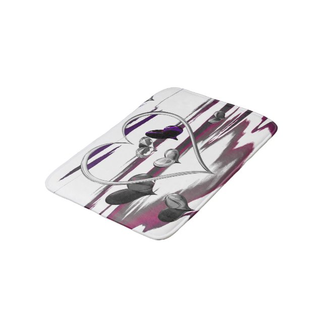 Futuristic Romance Bath Mat (Angled)