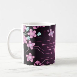 Futuristic Sakura floral landscape Coffee Mug