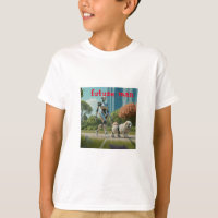 futuristic scene of a robot walking a dog. with li