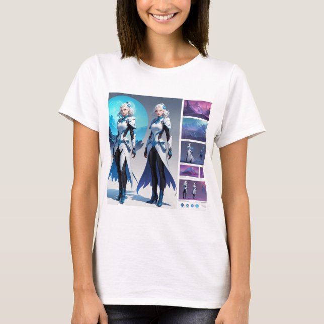 Futuristic Sci-Fi Fantasy Art | Heroine T-Shirt (Front)