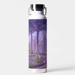 Futuristic Sci-Fi Forest Art Water Bottle
