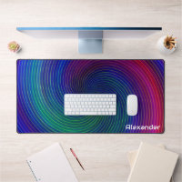 Futuristic Sci Fi Neon Swirls Custom Name Gaming
