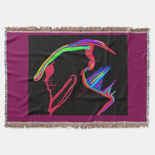 Futuristic Sentinel Throw Blanket (Front)