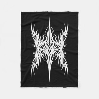 Futuristic Sigil Butteryfly Cyber Tattoo Cybersigi Fleece Blanket