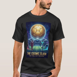 Futuristic Soccer Match Golden Ball Poster T-Shirt