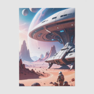 Futuristic Space Adventure Decoupage Tissue Paper