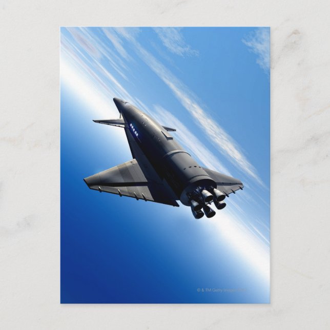 Futuristic Space Shuttle Postcard (Front)