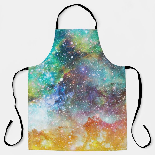 Futuristic space, starry nebula background. apron (Front)