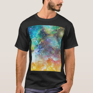Futuristic space, starry nebula background. T-Shirt
