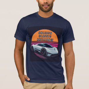 Futuristic Sports Car and Motivational Quote T-Shirt